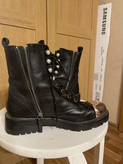 Ботинки кожаные женские zara