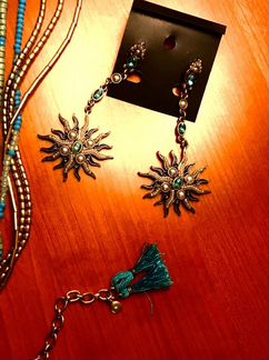 Ювелирная бижутерия ручной работы, гарнитур этника