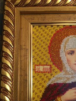 Икона Св. Анна пророчица вышивка бисером