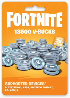 Код на 13.500 vbucks fortnite