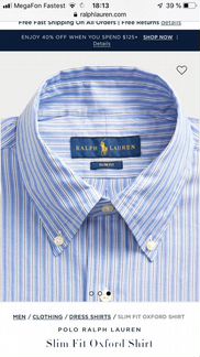 Рубашка новая Ralph Lauren, размер М