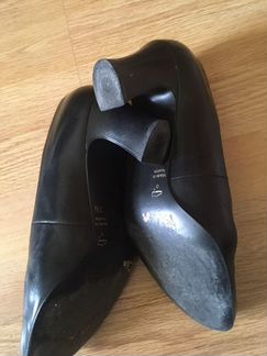 Черные кожаные винтажные туфли 40/41
