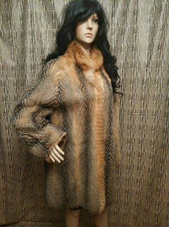 Шуба серебристая лиса