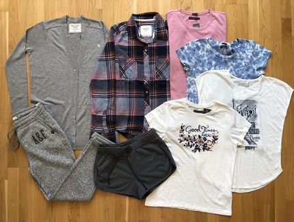 Трикотаж: футболки, лонг Abercrombie&Fitch (XS-S)