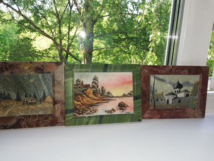 Картины из камня и каменной крошки, новые
