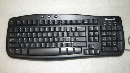 Клавиатура microsoft basic keyboard 1.0a PS/2 черн