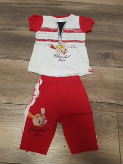 Костюм хлопок, для девочки рисунок с двух сторон