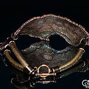 Крупный браслет из омеднённой коры платана