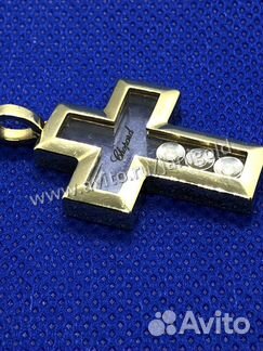 Золотой крест с бриллиантами Шопард