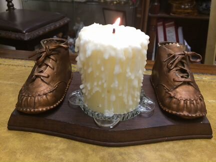 Подсвечник 40-е годы США ботинки настоящие
