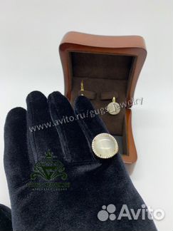 Серьги Кольцо из золота с бриллиантами