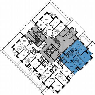 4-к квартира, 102 м², 1/17 эт.