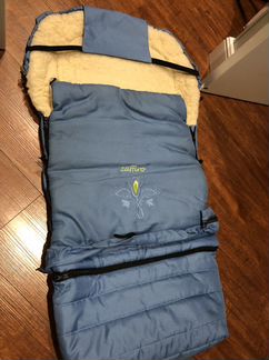 Меховой конверт на овчине в коляску