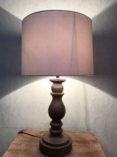 Большая лампа деревянная настольная Zara Home