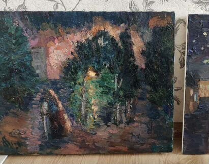 Масло, две работы из серии 