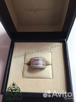 Золотое кольцо под Chopard c бриллиантами