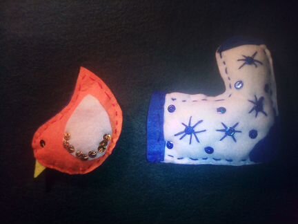 Ёлочные игрушки из фетра