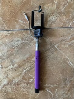 Монопод селфи палка с проводом под аудио гнездо