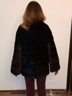 Норковая шуба поперечка