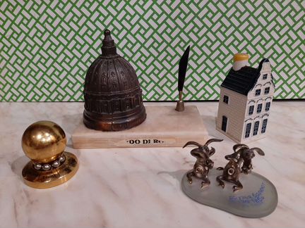 Винтажный письменный набор, статуэтки