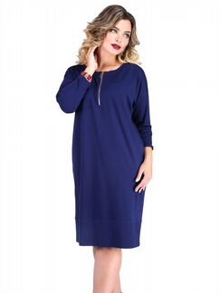 Платье 52 размер Темно-синее