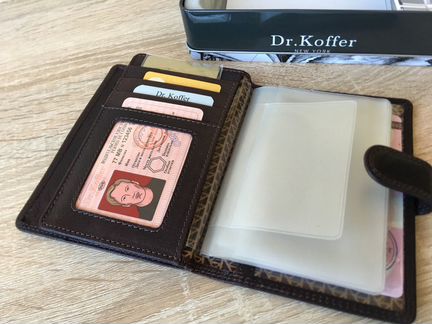 Обложка для паспорта и автодокументов из натуральн