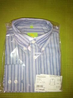 Сорочка хлопок 100, цвет голубой в белую полоску