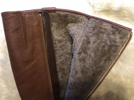 Сапоги зимние женские кожаные