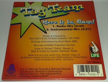 Tag team - Here It Is, Bam - cd - 1994 + Sprite