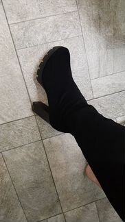 Сапоги-чулки TJ демисезонные, черные