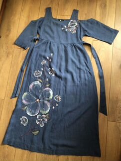 Платье, лён, разм 46