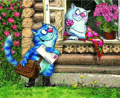 Алмазная мозаика Прикольные котики, 50х40 см