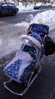 Коляска санки galaxy luxe