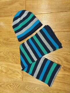 Шапка + шарф на 3-4 года