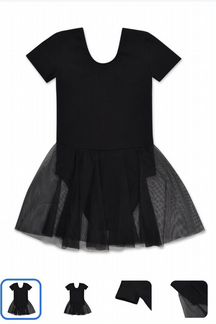 Гимнастический купальник Futurino чёрный короткий