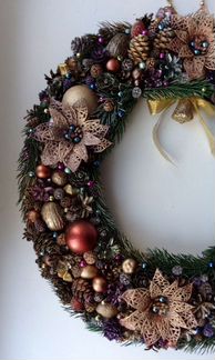 Новогодний венок 40х40 см