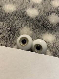 Стеклянные серые глаза 14мм для BJD куклы