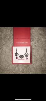 Набор серебряный с гранатами