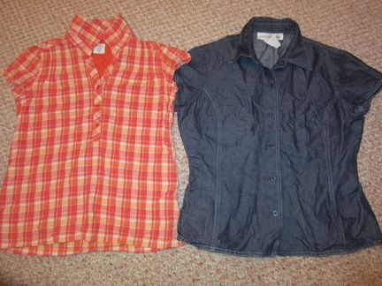 Фирменные рубашки на лето хлопок-лен на 152-158 см