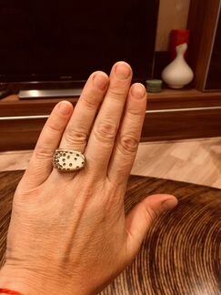 Комплект серьги/кольцо р18-18,5 очень эффектный