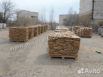 Ростовский камень плитняк, пластушка цвета каштан