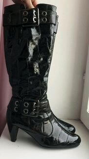 Сапоги весенние натуральный лак Германия