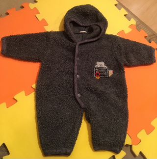 Комбинезончик плюшевый, флис, 50-56,и рубашка Mexx