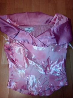 Платье вечернее розовое (юбка + корсет), 44 размер