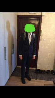 Костюм для школы темно-синий б/у 1 раз