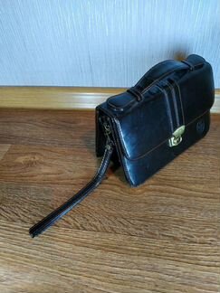 Барсетка мужская темно-коричневая