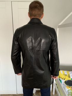 Тренч мужской кожаный