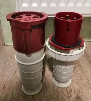 Вилка+розетка переносная 63А