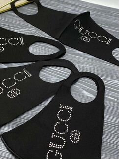 Маска черная gucci louis vuitton стразы swarovski