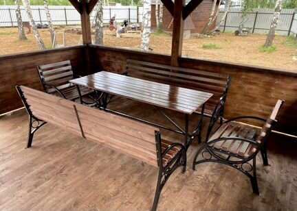 Мебель садовая - скамейки, стол, кресла